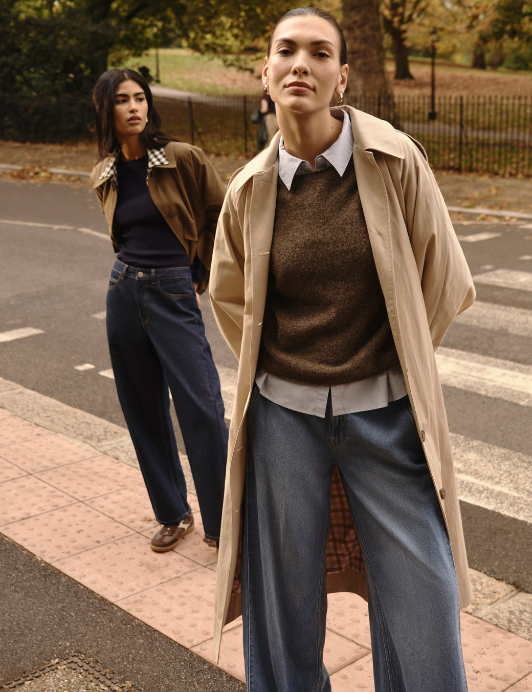 Brown Slash Neck Knitted Jumper Knitwear - Image 2