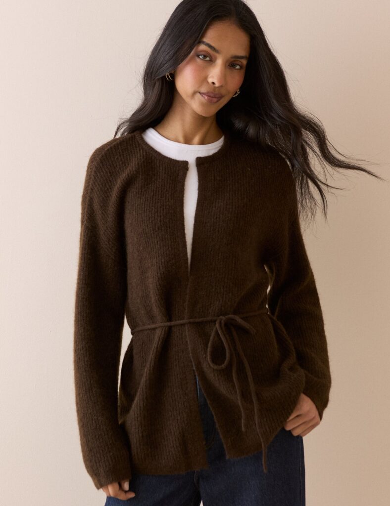 Polished Long Line Wrap Cardigan