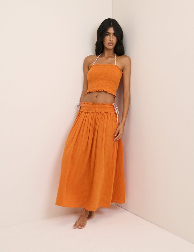 Orange Beach Coastal Soft Skirt