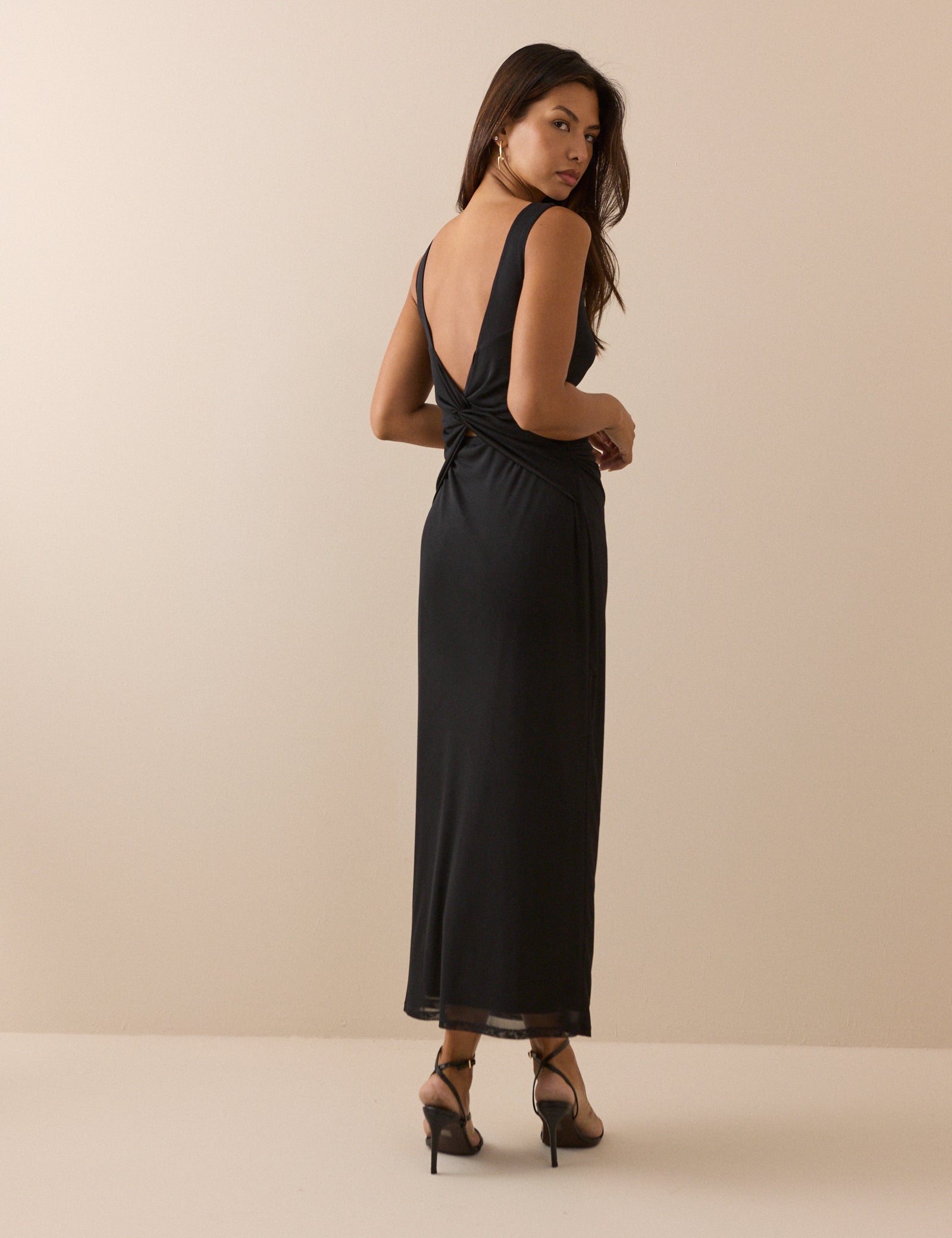 Black Jersey Sleeveless Bodycon Midaxi Dress - Image 5