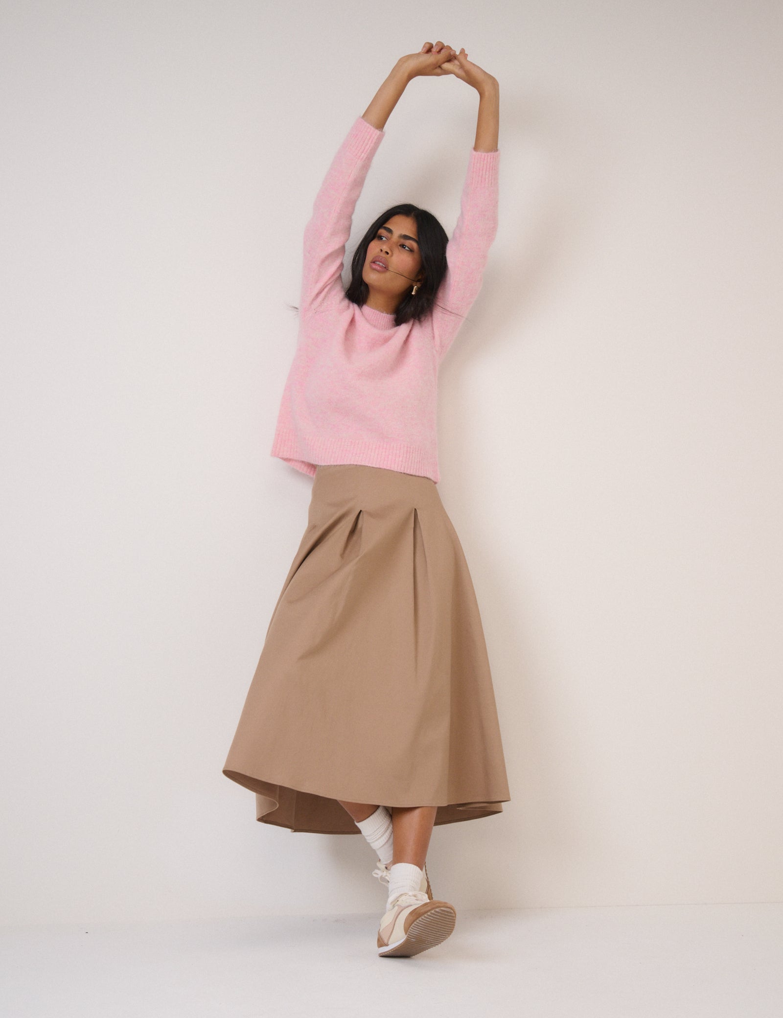 Pink Funnel Neck Knitted Jumper Knitwear - Image 4