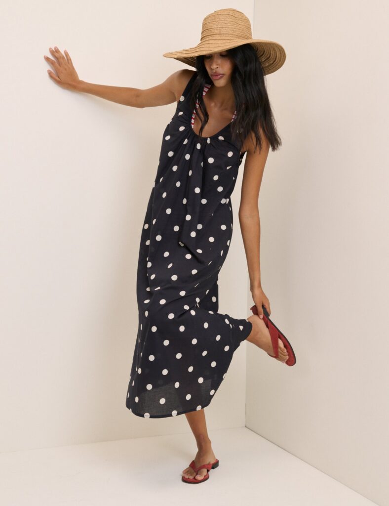Black Polka Dot Beach Dress